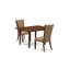 Ensemble de table de salle à manger 3 pièces à plateau rectangulaire en bois massif avec finition papillon