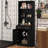 Tall Storage Cabinet, Bathroom Floor Storage Cabinet With 2 Drawers, Adjustable Shelves, Three-Layer Open Shelf-114201702
