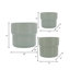 Mushroom Set of Three Ceramic Planters - 10" x 10" x 9"-1412844041
