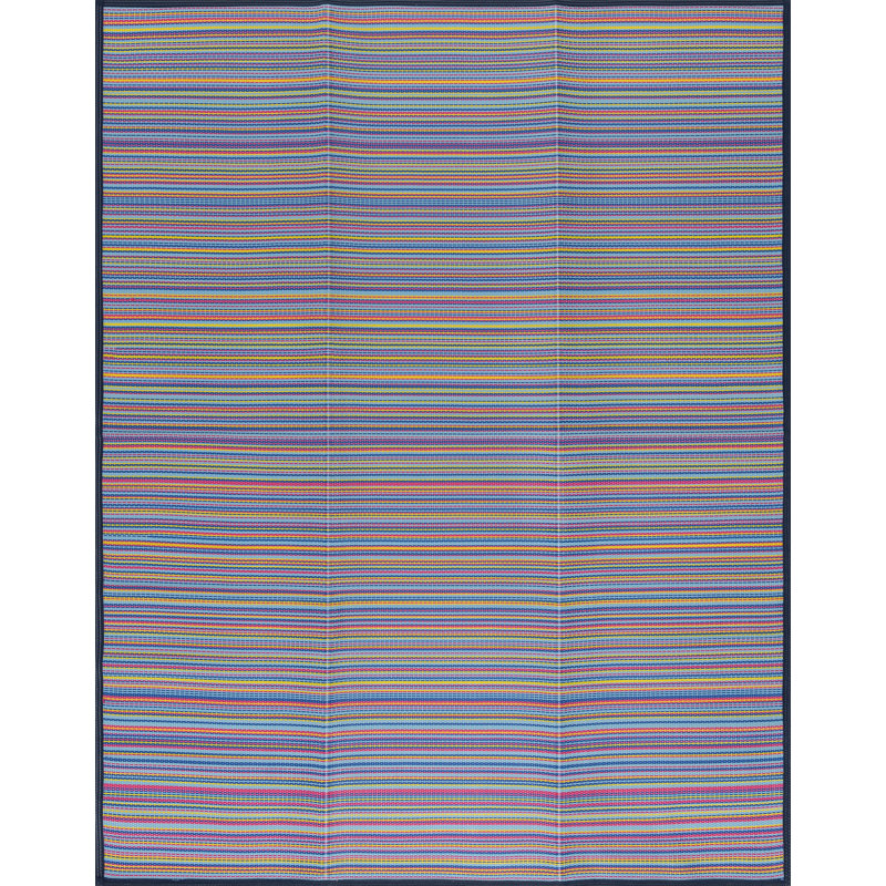 Sheffield Contemporary Stripes Area Rug, Multi-Color, Rectangle 5'11'' x 8'11"