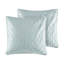 Édredon très grand - 100% coton, blanc avec broderie bleue, surdimensionné et confortable pour un rembourrage foncé