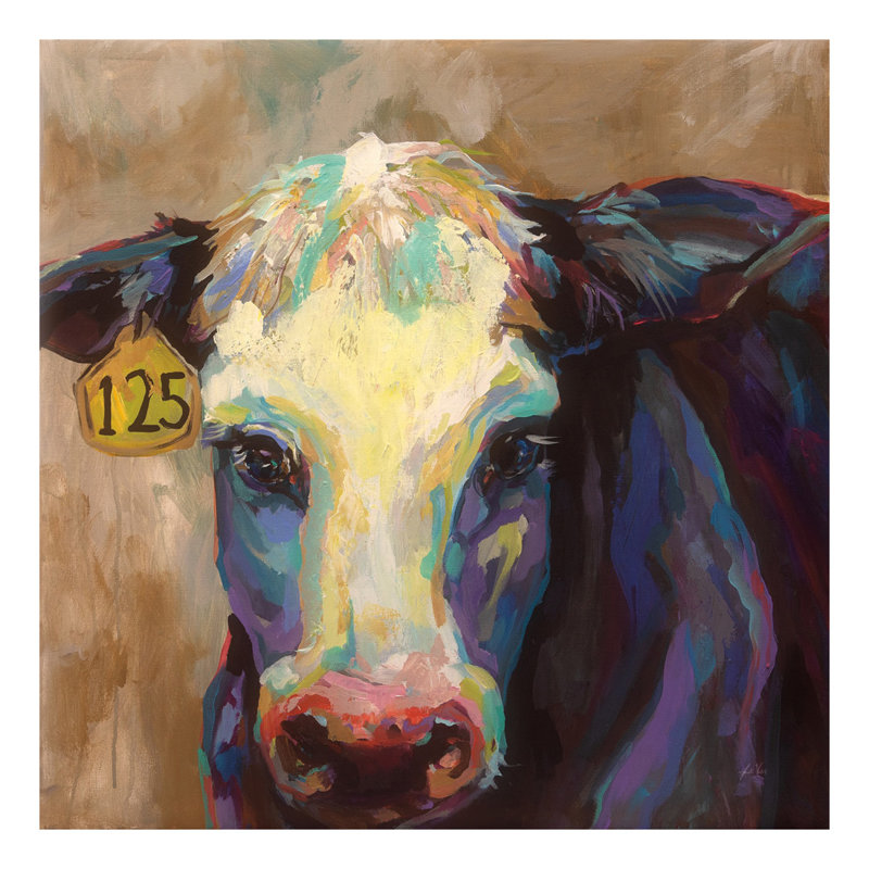"Betsy", toile tendue par Jeanette Vertentes, H 12 po x l 12 po