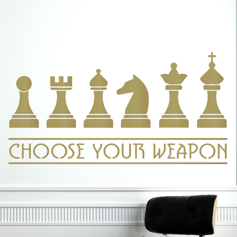 Non-Wall Damaging Wall Decal, 23" H x 45" W x 0.01" D, Gold