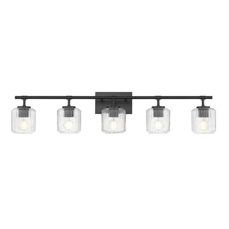Ensemble de meuble-lavabo 5 lumières Braggs, Noir mat