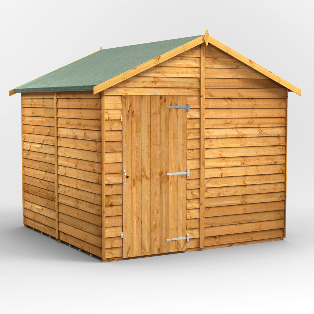 8.5 ft. W x 8.7 ft. D Solid Wood Overlap Steep Slope Garden Shed