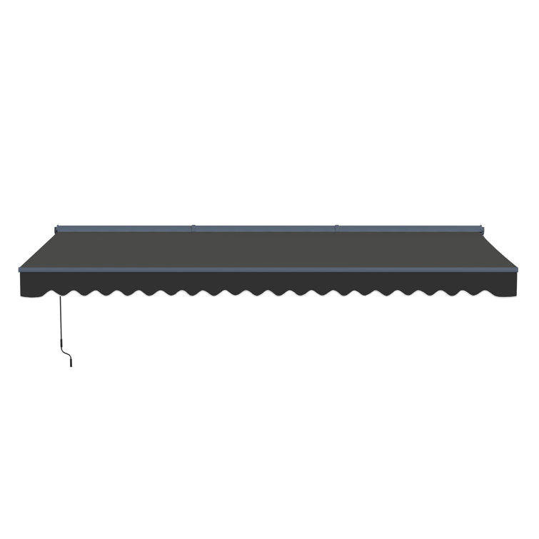 Semi-Cassette Patio Awning with LED Lights - Moroccan Collection 