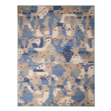 Rug & Kilim’S Scandinavian Geometric Beige Brown And Blue Wool Rug