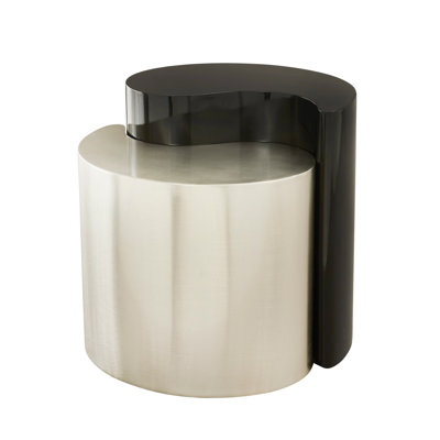 Contemporary Beside Table, Iron Frame End Table