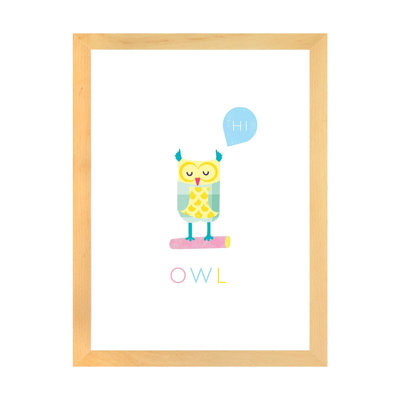 Chouette - impression d'art graphique
