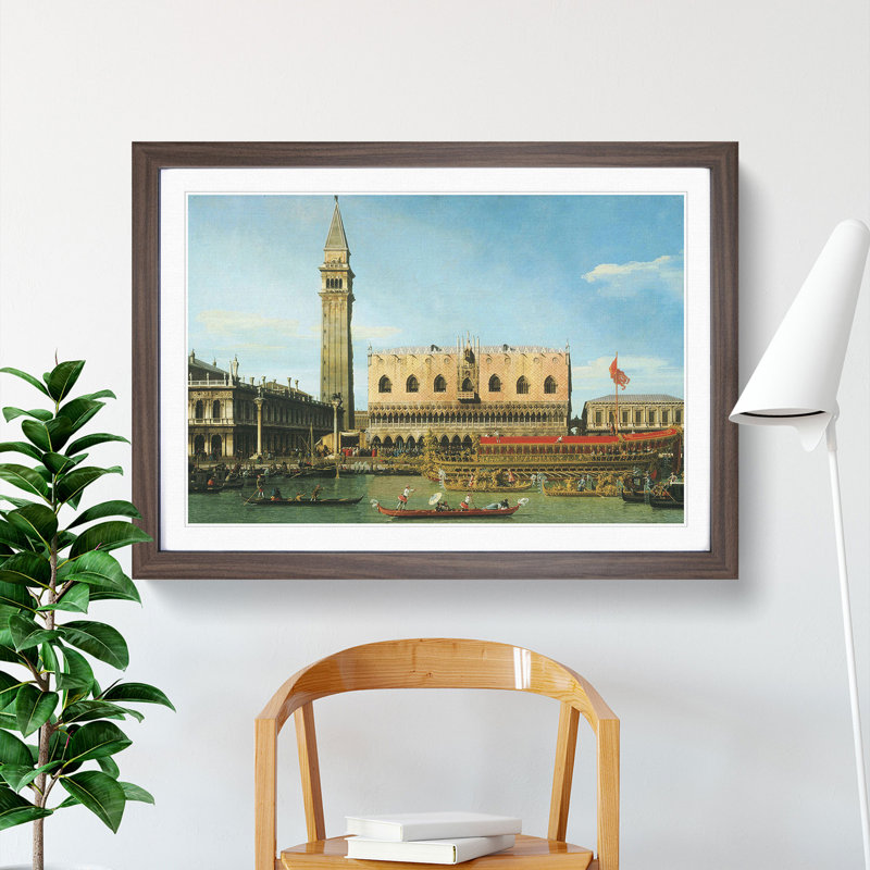 Ascension Day Vol.1 by Giovanni Canaletto - Picture Frame Painting, Walnut Framed, 27cm H x 36cm W x 2cm D