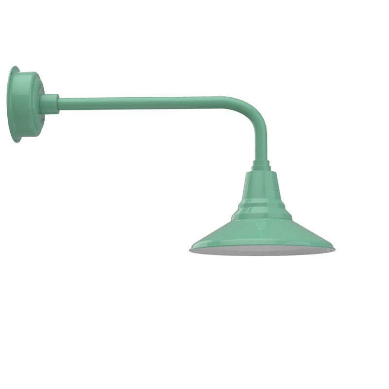 Luminaire de grange d’extérieur Albali, H 14,42 po x l 12 po x P 32,25 po, Jade