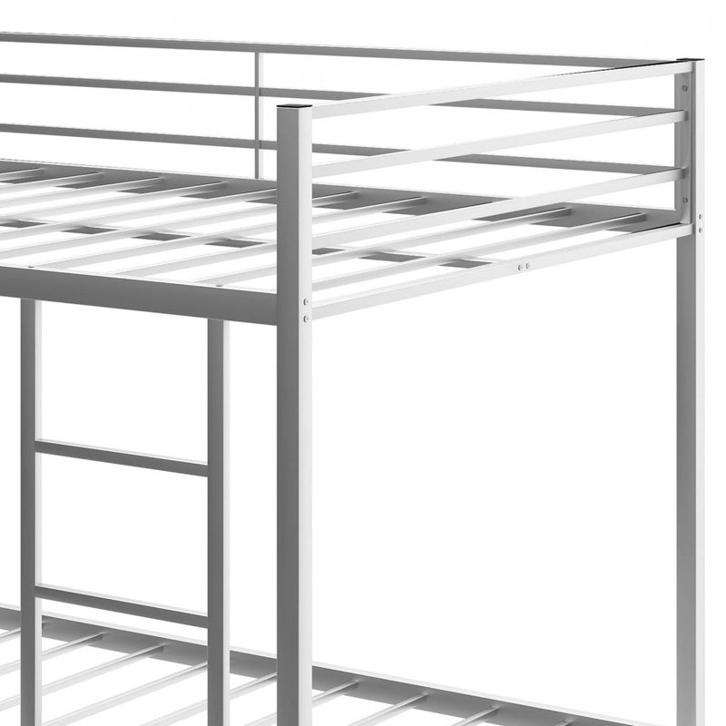 Olivares Kids Bunk Bed, Silver, Full Over Full