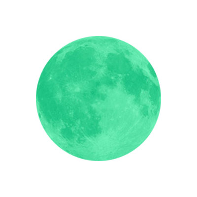 30cm 3D Large M oon Fluorescent Wall Sticker Removable Glow In The Dark Sticker