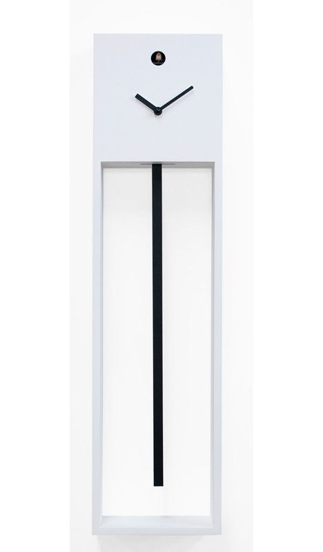 Bechtold Wood Wall Clock, White/Black