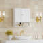 Armoire murale de salle de bain avec porte, rangement au-dessus de la toilette, tablettes réglables, 3 niveaux, conception moderne, peu encombrante