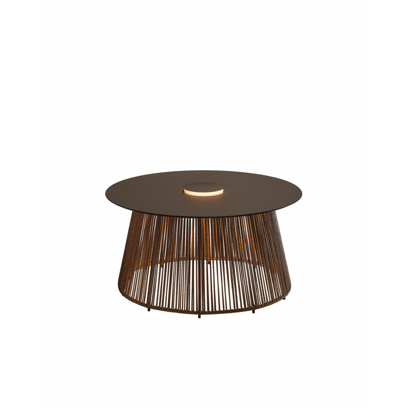 Table d'extérieur à DEL Nit, Pierre, Brun, 31.5"