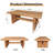 Solid Wood Coffee Table with Customizable Dimensions
