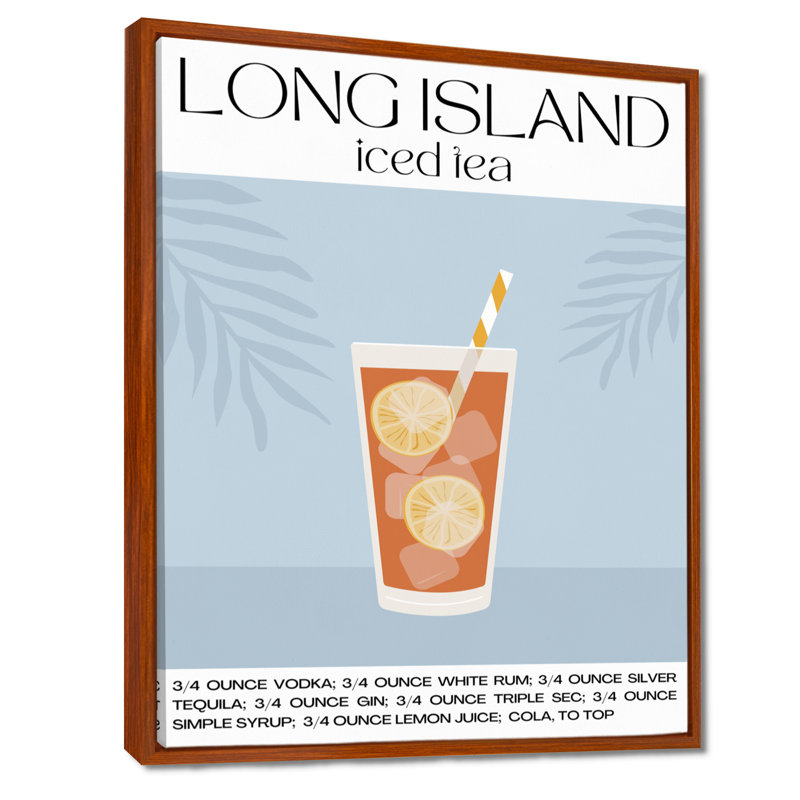 Thé glacé Long Island, Cadre flottant brun, H 20 po x l 12 po
