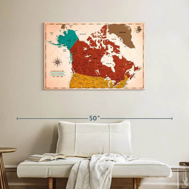 Épingle colorée Canada Amrico IV, H 26 po x l 39 po
