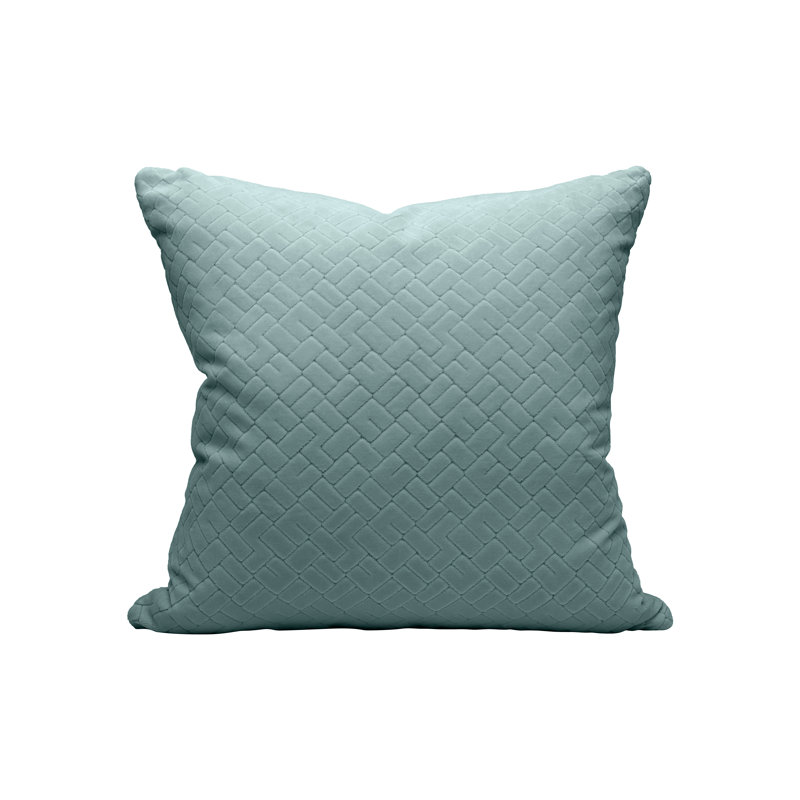 Vallauris Geometric Square Pillow Cover & Insert, 22" x 22", Agave