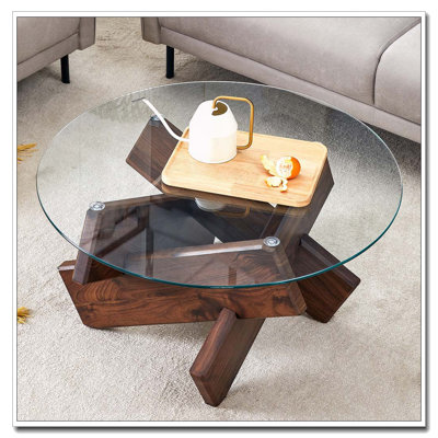 Table basse ronde en verre