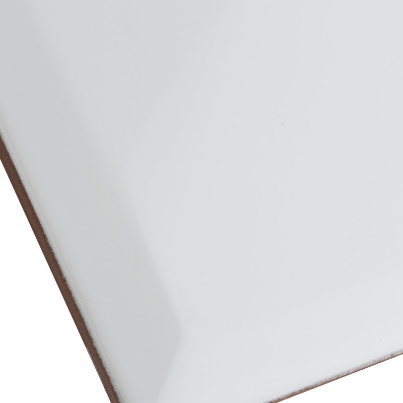 Carreau de céramique biseauté 4 "x 12" Santorini Loft, Blanc