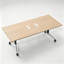 Table de formation mobile pliable avec prises électriques, table de conférence modulaire pour 6 à 8 personnes-2002562133