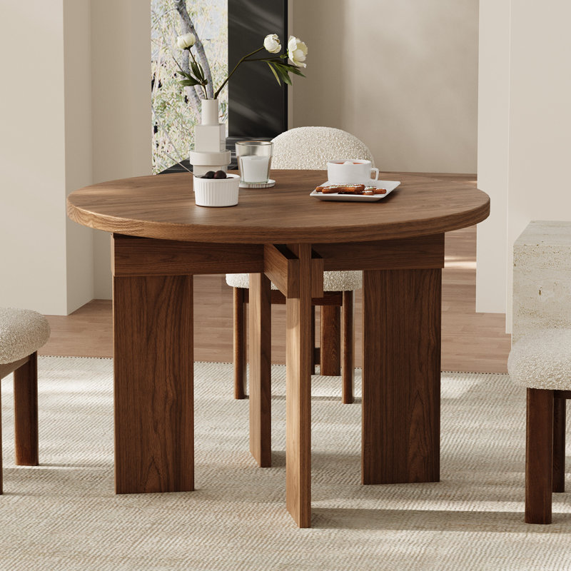 Table de salle à manger Modern Modern, H 29,9 po x l 44,9 po x P 44,9 po, Noyer