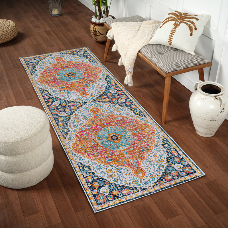 Oriental Vintage Orange/Blue, Runner 80 x 220cm
