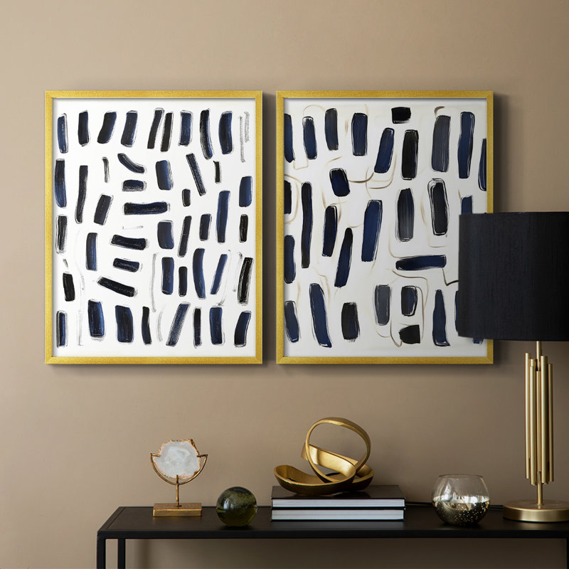 Série ABSTRACT DLxxxV - reproduction encadrée de qualité supérieure - prête à être accrochée - aucun clou requis - aucun clou requis
