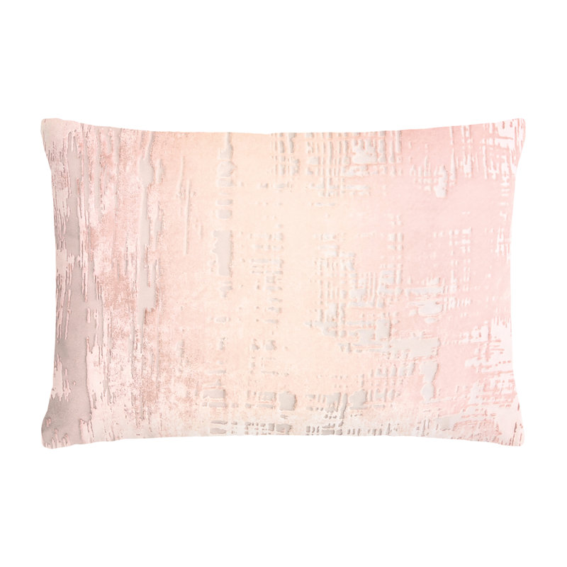 Brush Stroke Lumbar Pillow Cover & Insert, Rectangle 14"H x 20"W, Blush