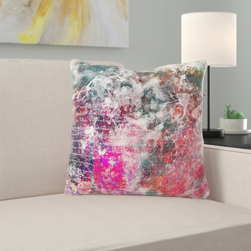 Coussin décoratif Sharice, Microsuède, Intérieur
