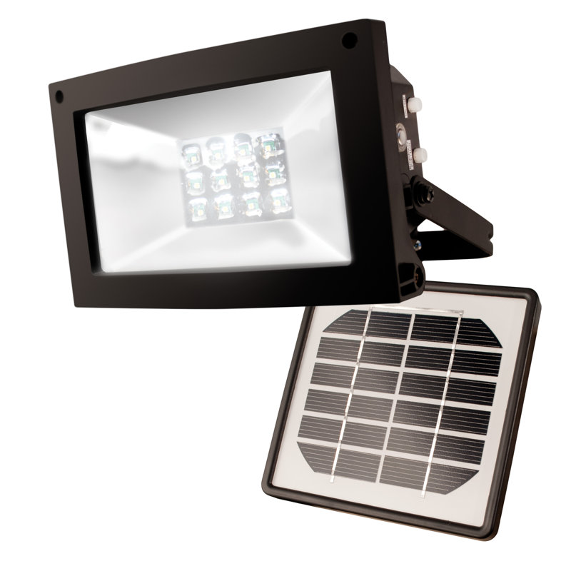 Matte Black Solar Powered Integrated LED Flood Light