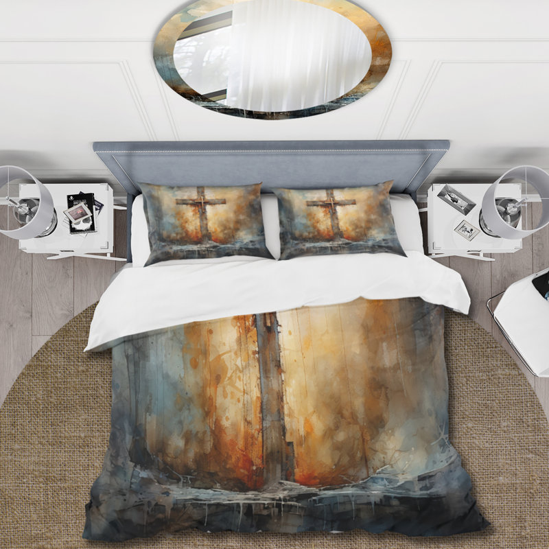 Cross A Powerful Symbol - Symbols Duvet Cover Set - Microfiber Polyester, Twin Duvet Cover + 1 Standard Sham