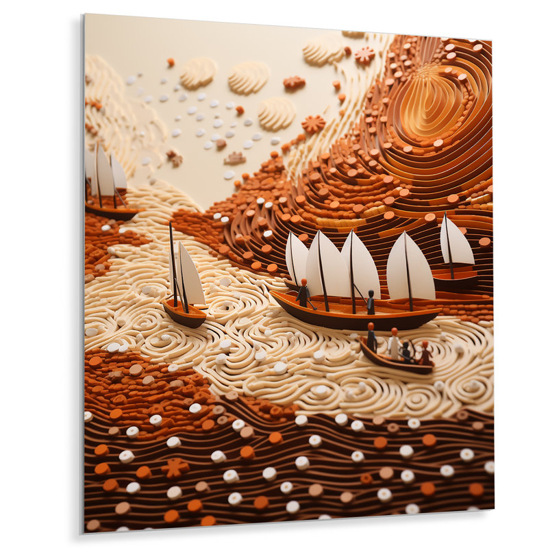 River Reverence Dream 2 - Paysage abstrait, H 20 po x l 12 po x P 1 po