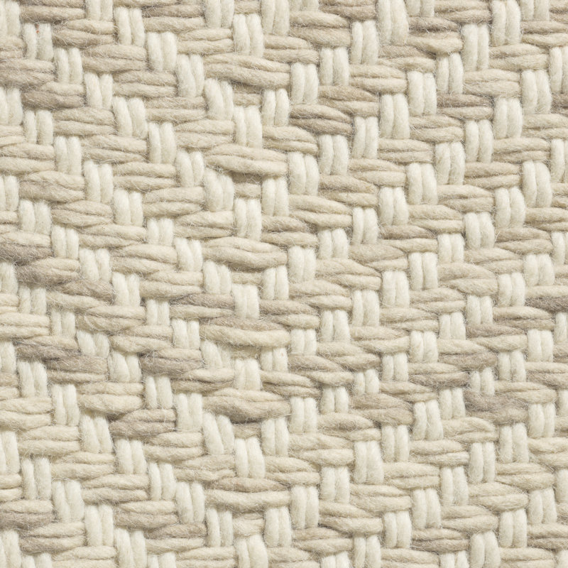 Wool Chevron Area Rug in Taupe, Rectangle 5'3" x 7'6"