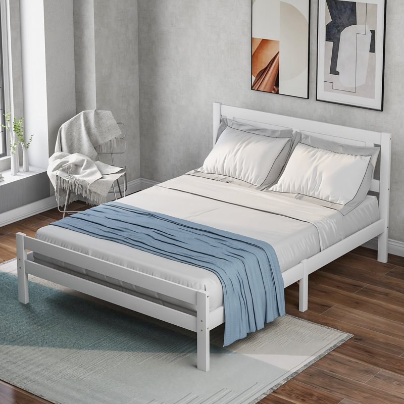 Oxendine Solid Wood Bed, Double (4'6)