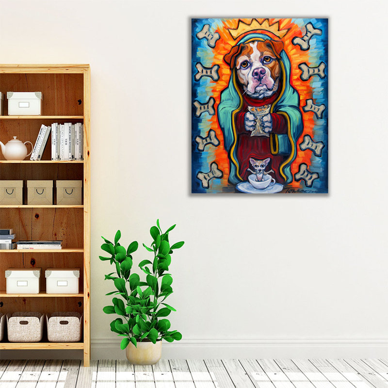 Our Lady Of Perpetual Dog Biscuits - reproduction d'art sur toile, H 45 po x l 36 po