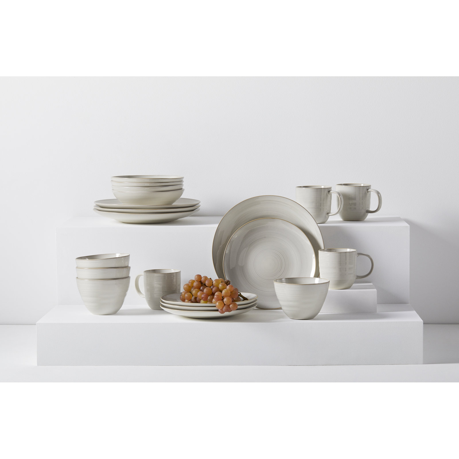 Neree 16pcs Double Bowl Dinnerware Set