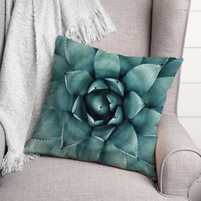 Floral Outdoor Reversible Throw Pillow