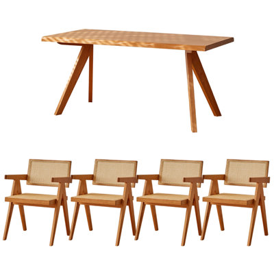 Ensemble de table en bois de cerisier Simple Creative