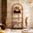 Versatile Display Rack,5-Tier Bookshelf,Compact Arched Bookcase