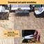 Carreaux de terrasse entrelacés à motif rayé, plancher de bois franc d'acacia jaune carré 12 po x 12 po pour patio, banc, côté piscine