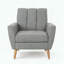 Fauteuil club en tissu Mid-Century-1811343746