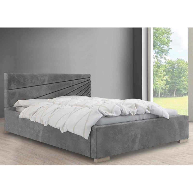 Upholstered Bed, Single (3'), Grey