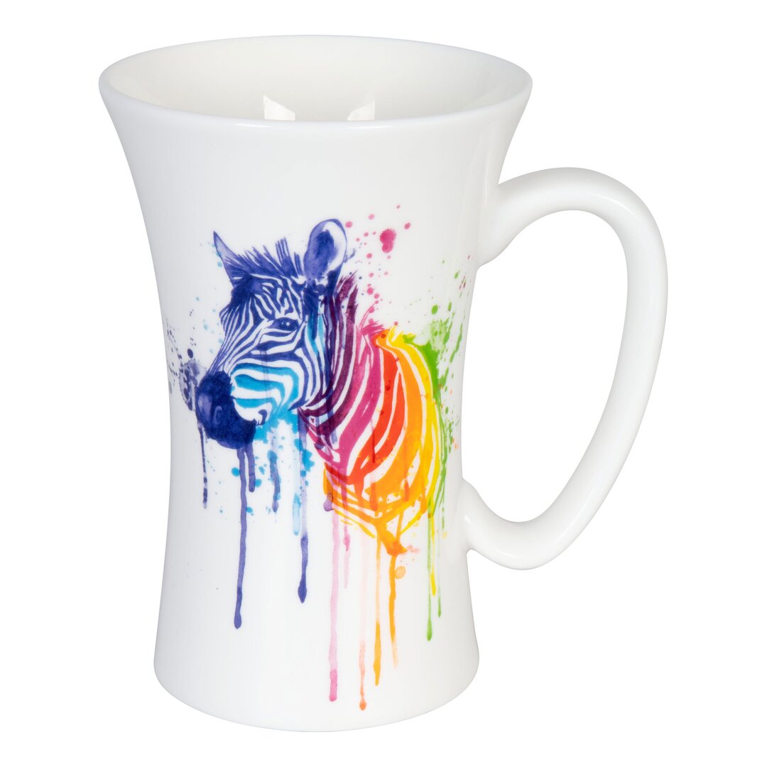 Kaffeebecher Aquarell Zebra aus Bone China