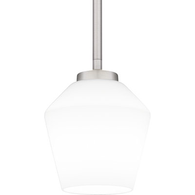 Sirkka 1-Light Brushed Nickel Mini Pendant Light