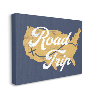 «Road Trip», texte rétro, carte de campagne par Lil 'Rue - impression