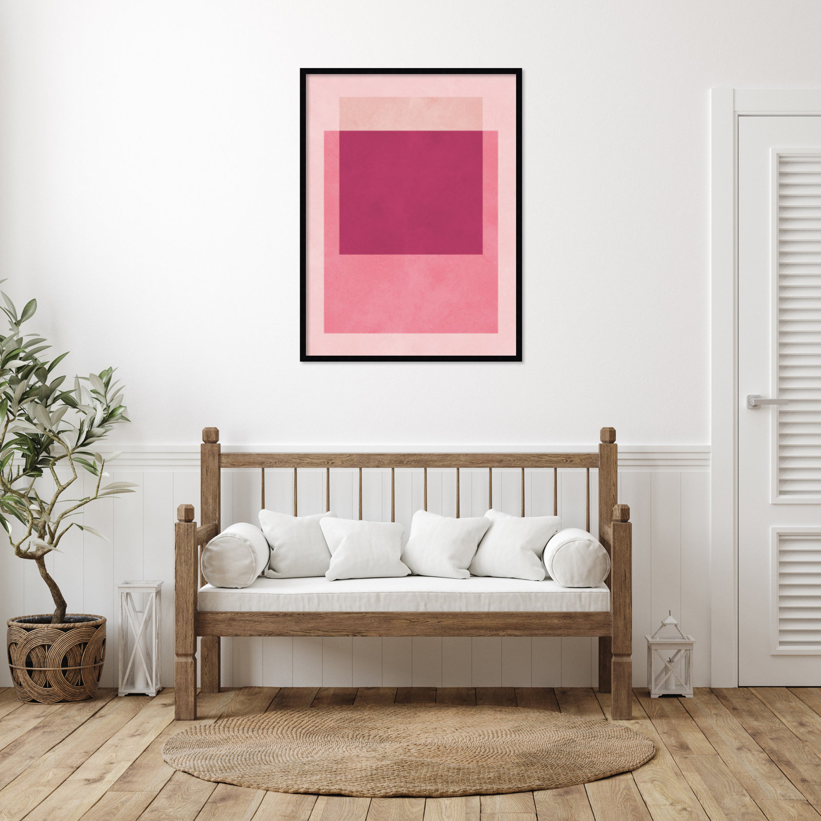Overlapping Geometry 12 Print, 41" H x 31" W, Black