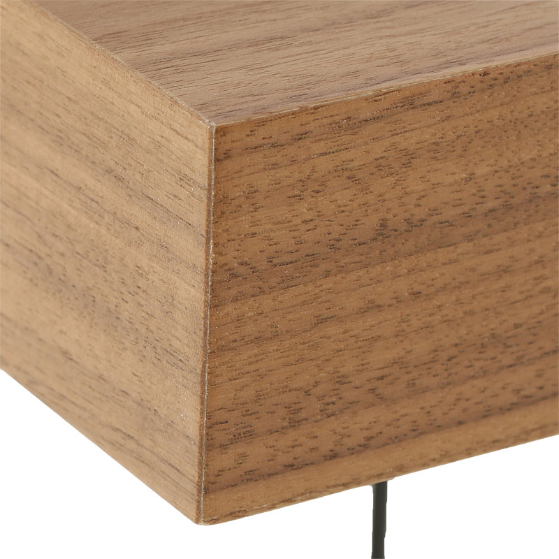 Cowley Writing Desk, Walnut/Black, 180 x 77cm